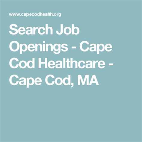 cape cod healthcare employment opportunities